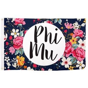 🌟 Phi Mu Floral Flag